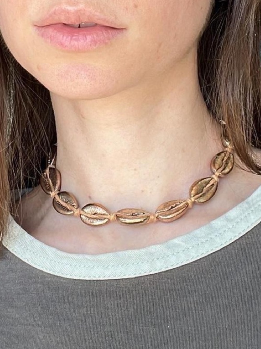 Free People Gold Cowrie Necklace